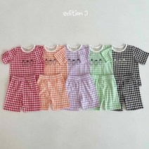 판다숲 여름 유아 남아 여아 상하복 키즈실내복 반팔티셔츠+반바지