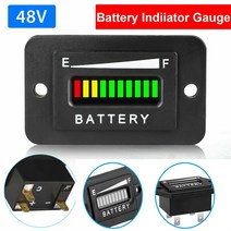 두께측정기 48V 볼트 배터리 표시기 게이지 Ezgo 클럽 자동차 용 LED 야마하 골프 카트 모터 스쿠터 액세서리, 단일옵션