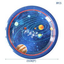 태양계 모형 모빌 행성 세트대기권 밖 파티 led 조명 우주 비행사 로켓 화성 우주선, 8pcs 9inch 플레이트