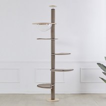 브리스캣 알루미늄캣폴 캣폴 (발판4개+해먹), CI-B5-브라운