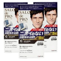 살롱드프로 맨즈스피디무향료헤어컬러 헤어컬러, 3개, 6호 자연흑갈색
