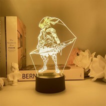오버워치 3D 아크릴 스탠드 무드등 만들기 LED DIY 조명 취침등 집들이 선물, 화이트 크랙 16색 리모콘, 448 한조