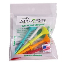 Martini Golf Tees DMT007 튼튼한 플라스틱 스텝업 골프 티 꽂이 (5팩) 다양한 색상 8.3cm (3.25인치), 3.25, 4캔 ﻿