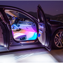 [엠비언트led] 비상 자동차 LED 엠비언트 무드등 4p + 광섬유 6m 세트, 혼합색상, 1세트