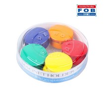 골든트리 포비 강력 칼라 32mm 원형자석 홀더 10개입 1세트 MH-500 칼라자석, 색혼합 32mm 10개입 1세트