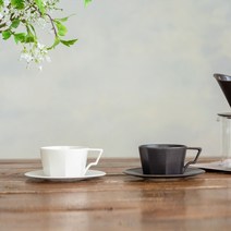 킨토 OCT 커피잔 300ml - 블랙 화이트, 1개