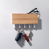 윈프라이스 현관 도어 벽걸이 키홀더, 1개, 다크오크
