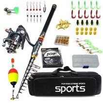 1836m 피더 로드 콤보 카본 텔레스코픽 스피닝 낚싯대 릴 세트 짧은 여행 폴 보트 스틱베이스 잉어 파이크 풀 키트, Style F+3m