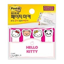 3M 포스트잇 견출 플래그 종이디자인 670-4KP 키티