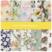 대폭 DTP 면30수 WR발수코팅원단 10종, WYS1188 샤랄라플라워
