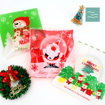 마타바 크리스마스 포장봉투 구디백 100매입 1set, 화이트(트리)