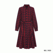 숲 SOUP 체크 플레어 원피스 SX9OP82