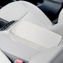SXCY 2023 2022 현대 투싼 산타 크루즈에 적합 팔걸이 커버 NX4에 센터 콘솔 가죽 패드 박스 NX4 Ac. 액세서리 [미국 직배송], white leather with black line