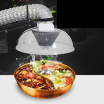 가정용 고기 환풍기 연기 냄새 배출 배기 덕트 팬, 3m 둥근 덮개 냄비 고정 연기 배출 기계