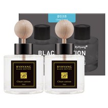 바이향 차량용 방향제 클린코튼 디퓨저 50ml 1+1세트