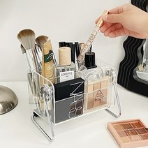 각조절 칸막이 아크릴 화장품 정리 리모컨 수납함, 각도조절 칸막이 정리함