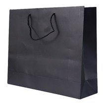 종이가방 코팅 블랙 무지 고급 종이 쇼핑백 (50장), (왕중_47x32 13)_(50장)