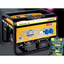 가솔린 자가발전기 220V 가정용 캠핑용 휴대용 소형 단상 저소음 혼다, 4000W 듀얼스타트 (다중연료), 1개