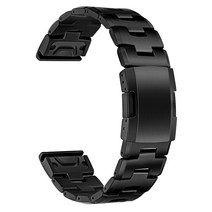 퀵 핏 티타늄 시계 밴드 26mm 22mm Garmin Fenix 6X Pro Solar / 5X Plus / 3 HR / Descent MK1 Mk2 Mk2i 시계 밴드 스트랩, 26mm 하강 Mk1, Black