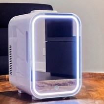 미니화장품냉장고 화장품냉장고 제조 업체 직접 공급 10L 미니 자동차 냉장고 냉동고 거울 LED 화장품 캔 메이크업 여행 휴대용, white