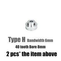 타이밍 벨트 풀리 gt2 60 치아 40 치아 30 치아 36tooth 보어 5mm8mm 타이밍 알루미늄 풀리 gt2-6mm 3d 프린터용 개방형 타이밍 벨트에 적합 호환용, h 40치아 보어8