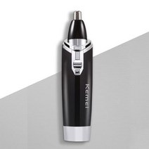 KM-6512 휴대용 코털제거기 코털정리기, 검정, 1개