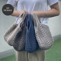 [뜨개부엌] 미니스퀘어백 만들기 7컬러중 택1 (마크라메1볼+도안+동영상) (가방아님), 코코아+실리콘코바늘7호