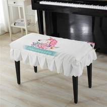 의자 카바 귀여운 레이스 프린팅 패브릭 가구 덮개 북유럽 프린팅 피아노 의자 스툴 다용도, 음표