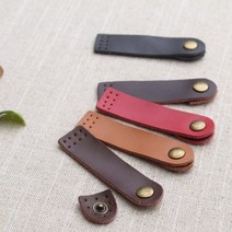 짱패브릭 (좌우1쌍) 천연가죽 사시꼬미 여밈단추-라운드-6color, 블랙