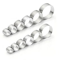 +[플렉스온]+쿠키만들기 스테인레스 원형 커터 12P 세트 마카롱만들기 모양틀 원형틀[FLEXONmarket]+