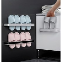 enana 욕실화 실내화 거치대 걸이 정리대, enana 블랙, 더블사이즈 47cm, 1개