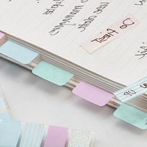 파스텔 인덱스 책 표시 포스티지 독서 플래그 3종 밑줄 스티커 포스트잇 책갈피 얇은 크기 줄 사이즈 포스트지 공시생 필름 감성 라벨 작은 페이지마커 접착, 682-GRDNT 1개입