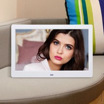 디지털액자 전자액자 전자앨범 LCD 사진 프레임 101 인치 HD 디지털 1024x600 초박형 LED 전자 앨범 홈 인, 02 Ivory White 32G_01 EU 플러그