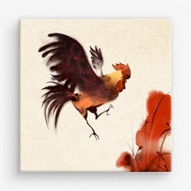 아트박스/꾸밈 iw291-닭_동양화_노프레임, B타입