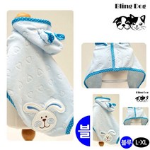 강아지 목욕가운 블루 L XL 애견타올 강아지가운 강아지타올