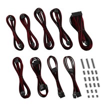 CableMod E-시리즈 클래식 ModMesh 슬리브 케이블 키트 EVGA G5 / G3 / G2 / P2 / T2 용 (레드), ModMesh Kit (EVGA)_Black + Blo