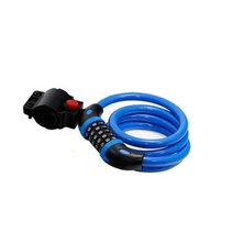 자전거 와이어 잠금 다이얼식 자물쇠 도난방지, 블루