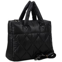 스퀘어 가벼운 누빔 퀼팅 토드백 패딩 크로스백