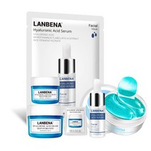 Lanbena랑 베 나 히 알 루 론 산 시리즈 스킨 케 어 보습 마스크 팩 팩 팩 팩 팩 에센스 아이크림 수축 모공 5 세트