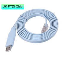 UKYEE USB 확장 RJ45 콘솔 케이블 FTDI to FT232R 칩 Cisco H3C HP 모바일 라우터 용 RS232 레벨 시프터, [02] 은, [03] 5m, 02 은_03 5m