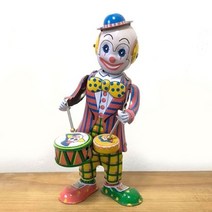 빈티지 레트로 틴토이 양철 태엽 삐에로 장식 소품, 상세페이지 참조