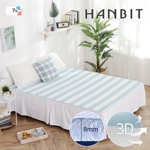 한빛카페트 3D 에어매쉬 침대 쿨매트 150x200cm Q, 블루