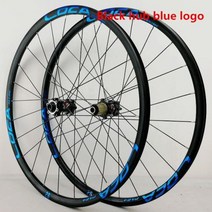자전거보조바퀴 자전거바퀴 보조바퀴 자전거용품 산악 자전거 2627529 인치 휠셋 쓰루 축 디스크 브레이크 6 클로 스트레이트 풀 12 단 휠 림, 29 black hub blue