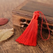 더치커피 메이커 2/5pcs 8cm 짧은 술 스파이크 폴리 에스터 실크 작은 북마크 키 체인 tassels DIY 바느질, 01 red_01 8cm  2pcs