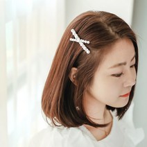로라하 성인 여성 아동 유아 엑스진주 헤어 포인트 옆머리 앞머리 미니 자동핀 헤어핀