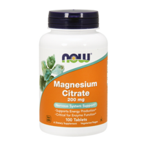 나우푸드 마그네슘 구연산염 200mg 100 태블릿 ( MAGNESIUM CITRATE 200mg 100 TABS ) 에너지 증진 효소, 1개