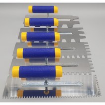 오케이타일공구 압착고데 본드고대 흙손 압착고대 갈갈이, 길이 300mm 홈깊이 20mm, 1개