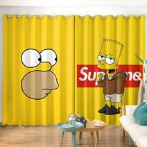 슈프림 인테리어 커튼 브랜드 SUPREME 스투시 심슨 4종