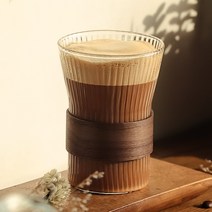 레트로 내열유리컵 4종 네스프레소유리컵 버츄오머그컵 아인슈페너 플랫화이트잔, 310ml(우드홀더)