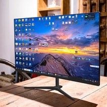 27인치 곡면 모니터 HDMI 게임용 PS4 대형 화면, 오렌지 블랙 24인치 페이스 75HZ